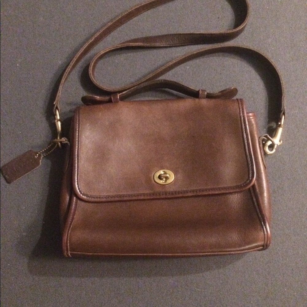 Coach Cross-Body Brown Leather Bag